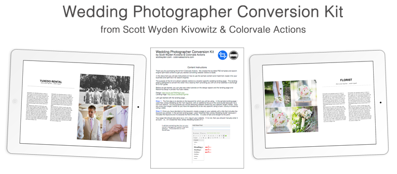 wedding photographer conversion kit graphic